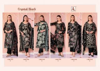 Alok suit crystal black dress material wholesale